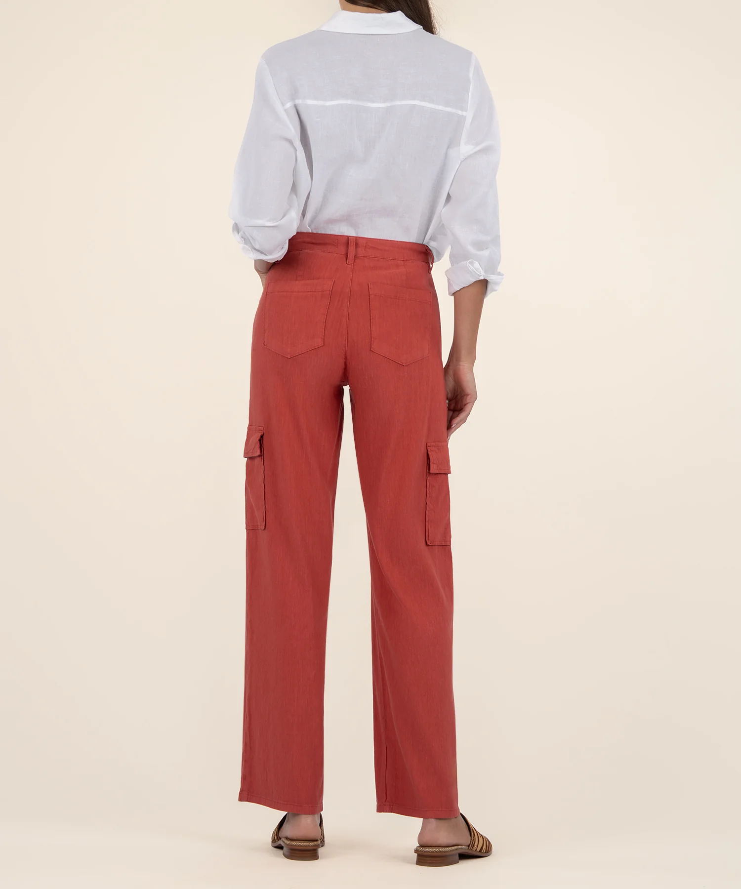 Akia Mid Rise Wide Leg Pants, Petite - Image 3