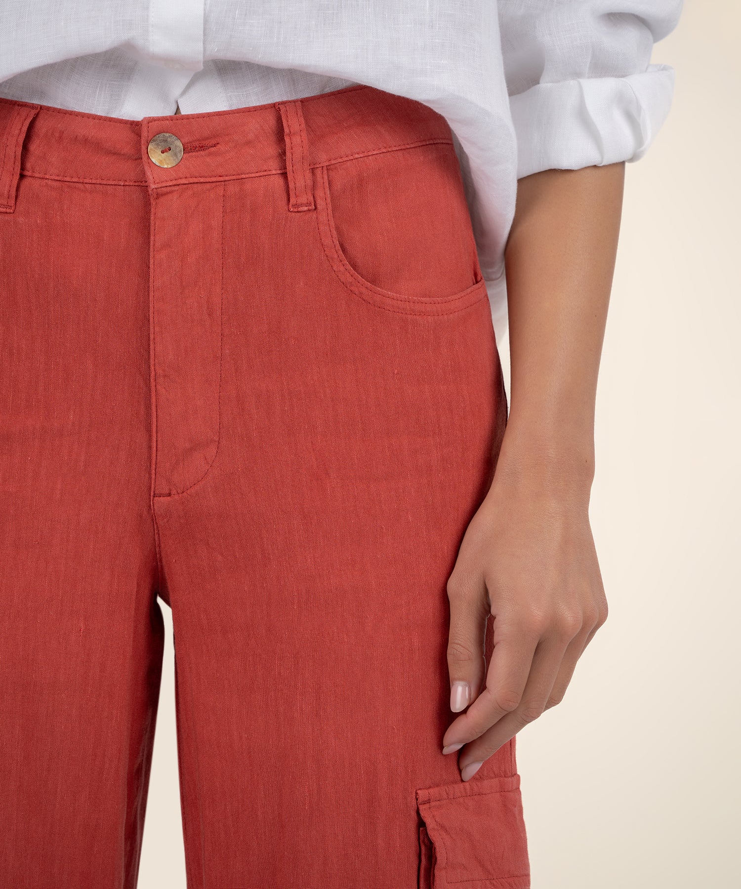Akia Mid Rise Wide Leg Pants, Petite - Image 4