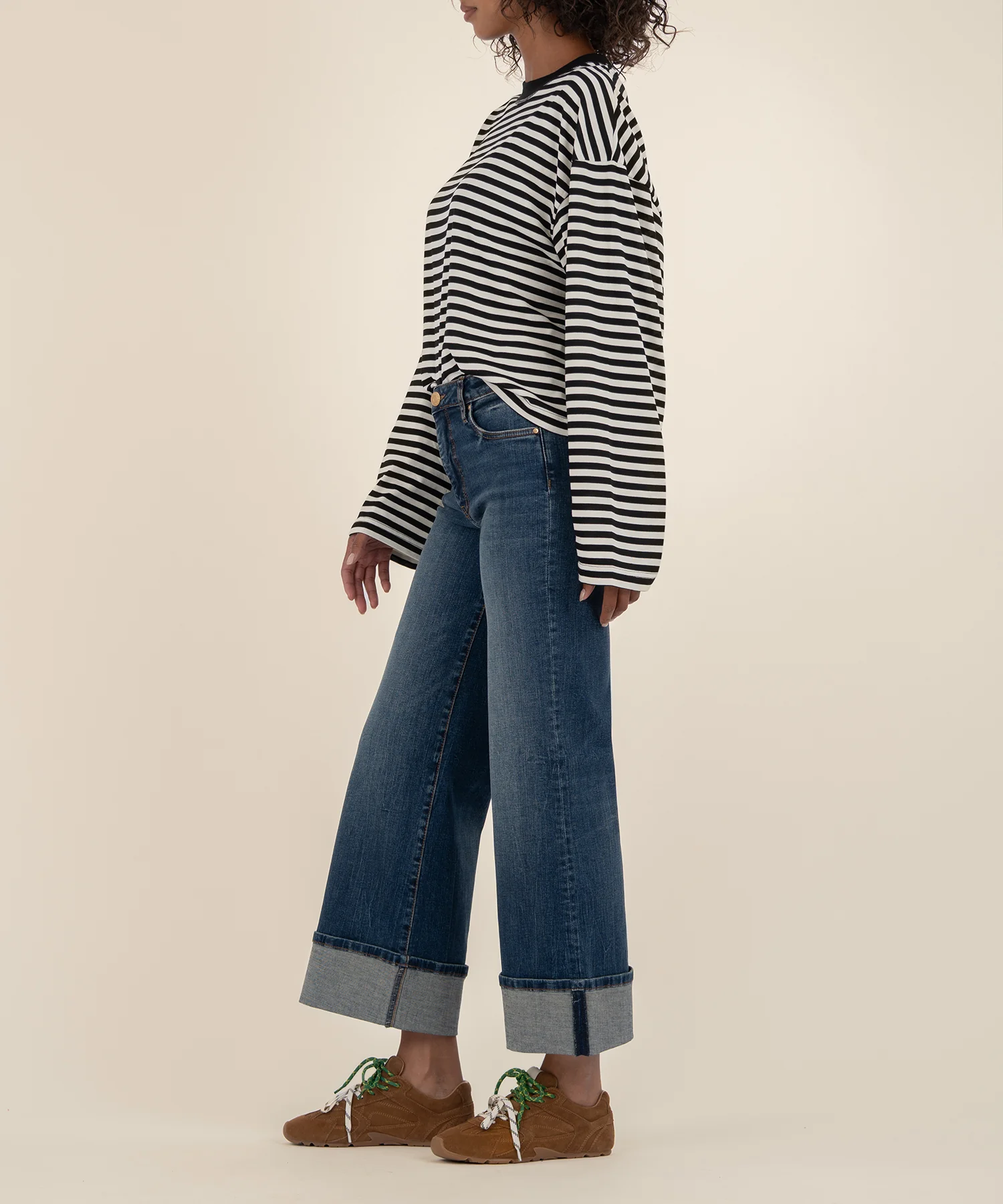 Meg High Rise Wide Legs Roll Up - Image 2