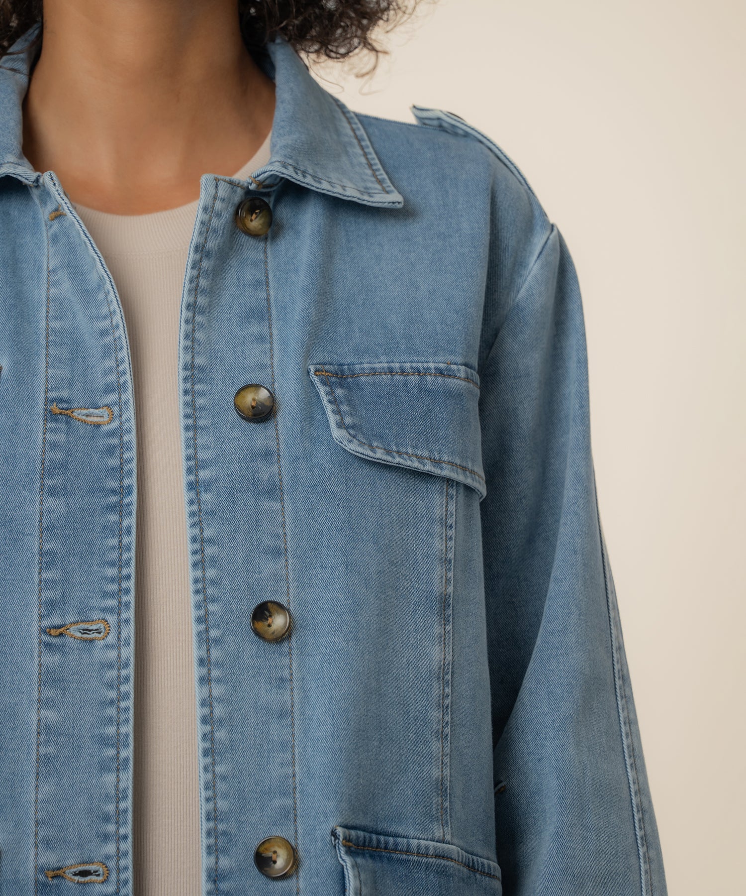 Callista Oversize Denim Jacket - Image 5