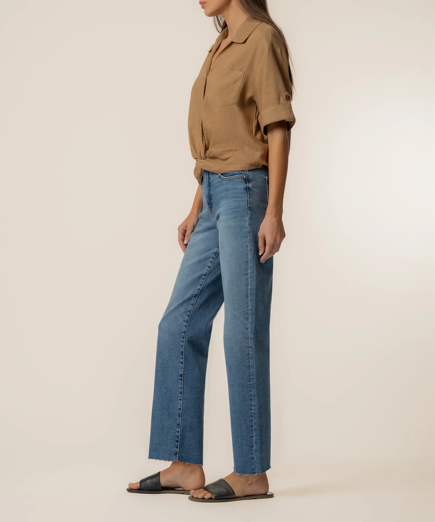 Rebel Linen Knot Front Shirt - Image 2