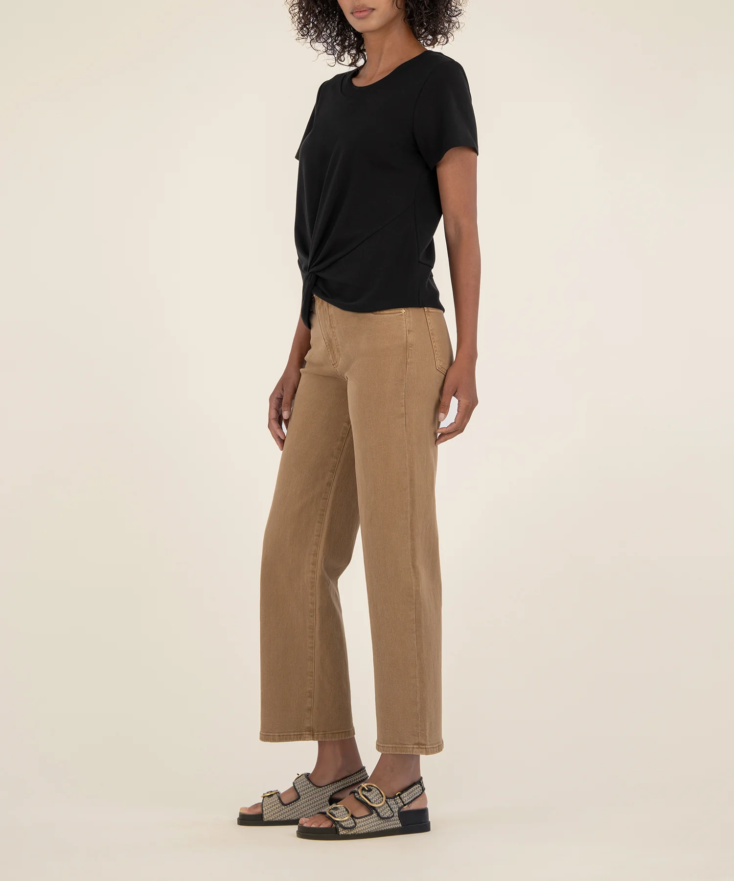 Avi Twist Hem Crew Neck Top - Image 3